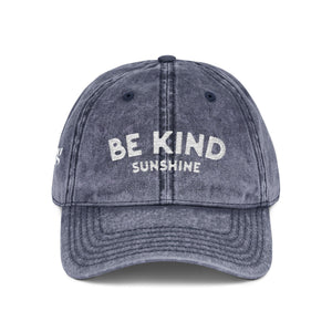 Be Kind Sunshine Embroidered Vintage Cap | Mental Health Awareness Hat