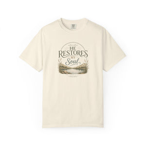He Restores My Soul | Mental Health Awareness T-Shirt