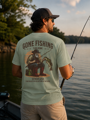 Gone Fishing | Mental Health Awareness T-Shirt